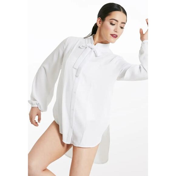 Dance Costume Balera D11400 Medium Adult White Dress Contemporary Modern - Picture 1 of 3